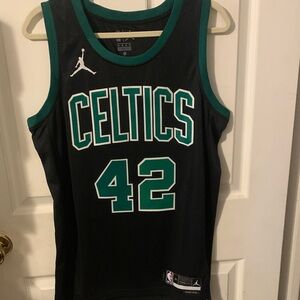 Jordan Celtics Black and Green Basketball Jersey